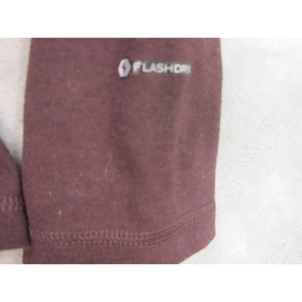 The North Face Shirt Mens XL Maroon FlashDry Long Sleeve Active Hiking Top light
